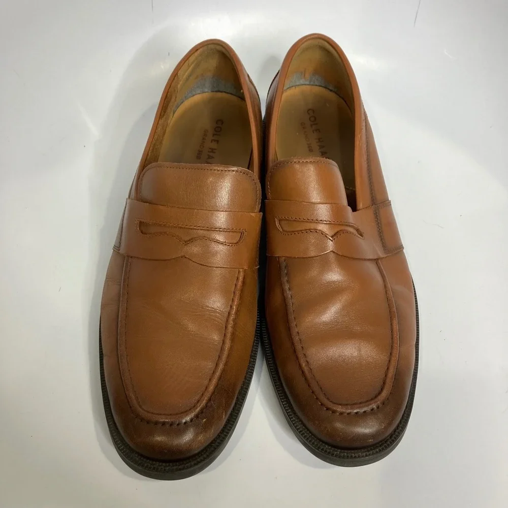 Cole Haan Hawthorne Penny‎ loafers cognac leather men's size 11 professional